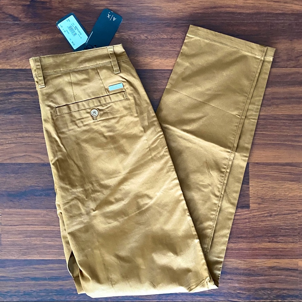 Size 31x32 Armani Exchange Slim Fit Gold Chinos